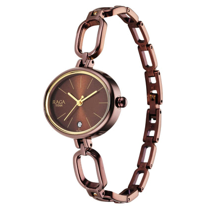 Titan Analog Brown Dial Women's Watch-NP2667QM01/NP2667QM01