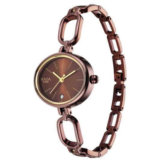 Titan Analog Brown Dial Women's Watch-NP2667QM01/NP2667QM01