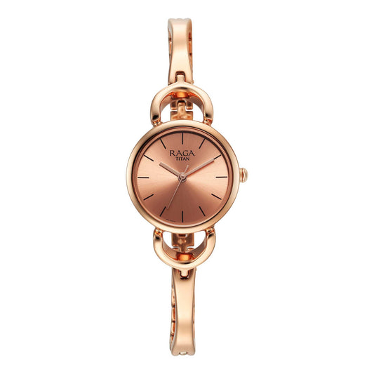 Titan Raga Rose Gold Dial Watch for Women 2724WM01