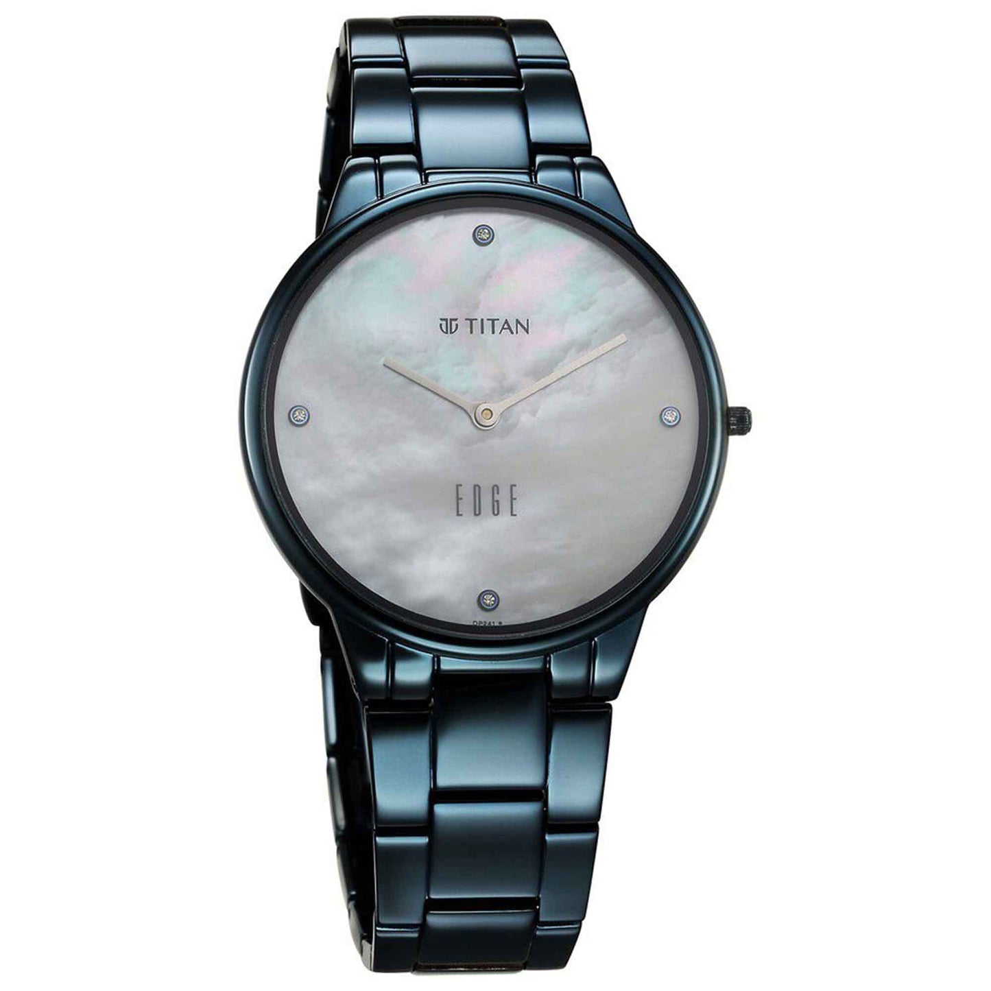Titan Edge Metal Ladies Allure Quartz Analog Rich Mother Of Pearl Dial Stainless Steel Strap Watch For Women 2734QM01