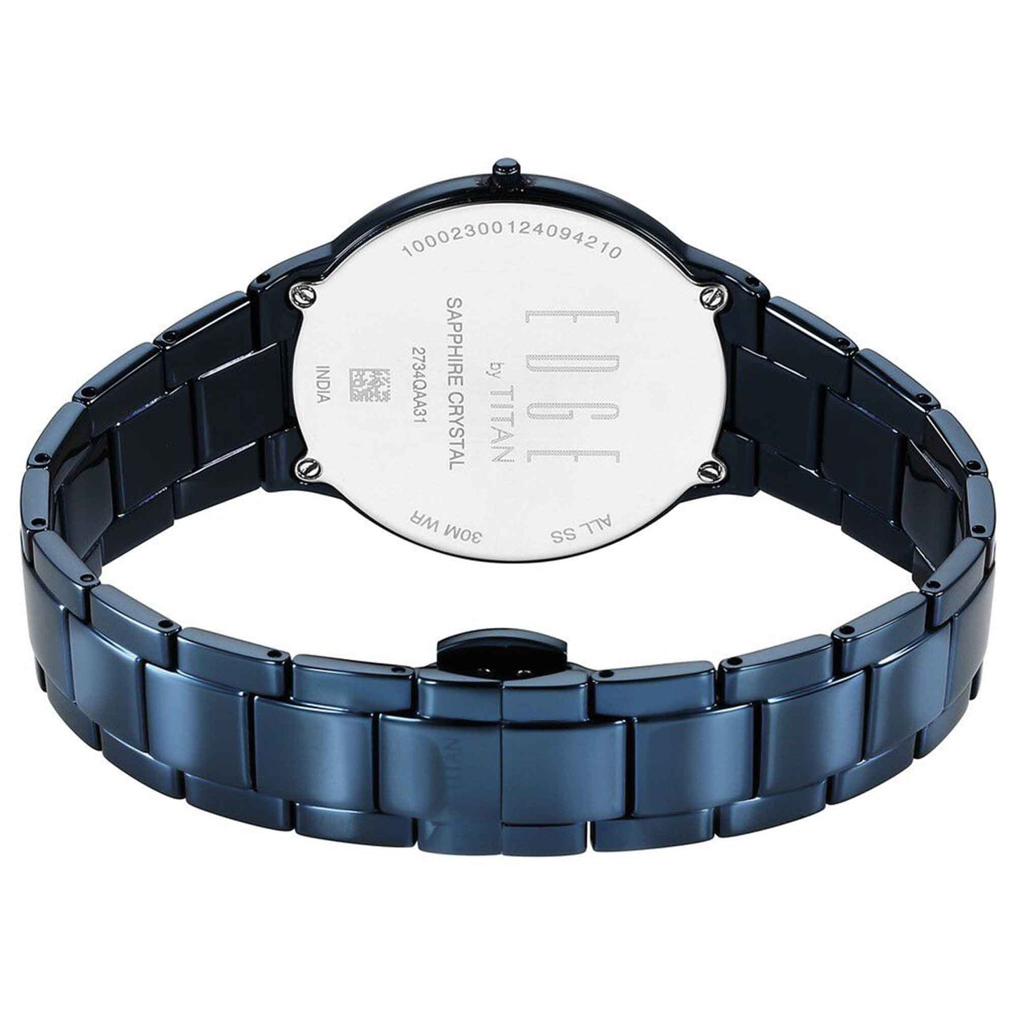 Titan Edge Metal Ladies Allure Quartz Analog Rich Mother Of Pearl Dial Stainless Steel Strap Watch For Women 2734QM01