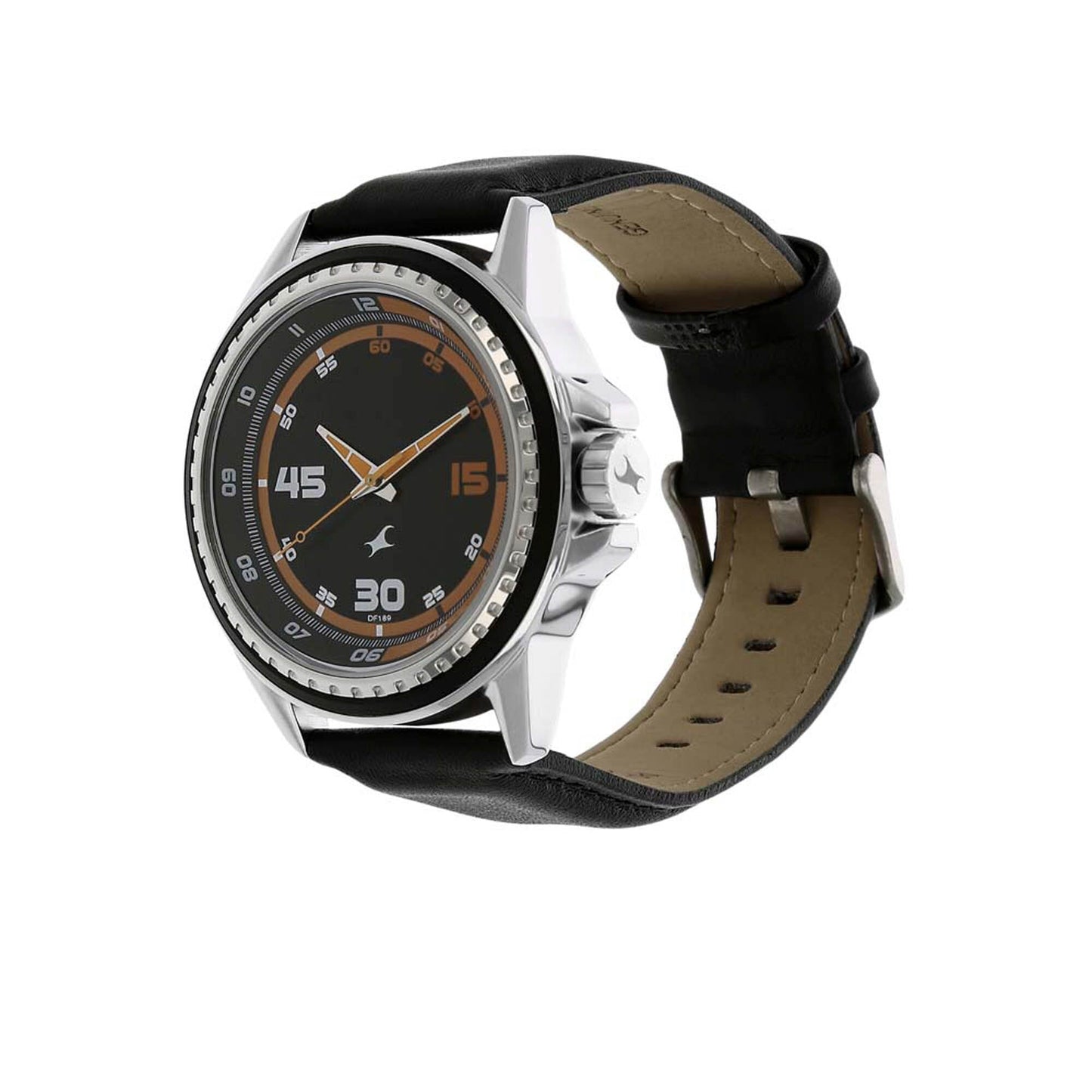 ساعة يد جلد للرجال بمينا أسود من فاستراك - 3142SL01