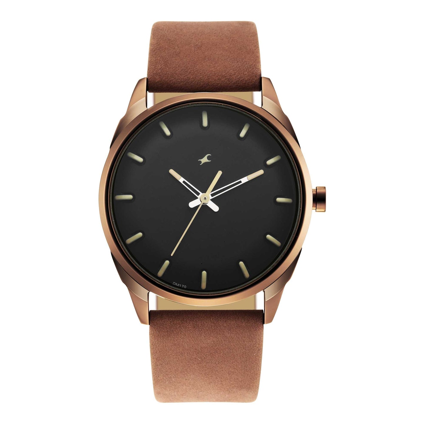 Fastrack After Dark Analog Black Dial Men's Watch-3273QL01, Black, strap