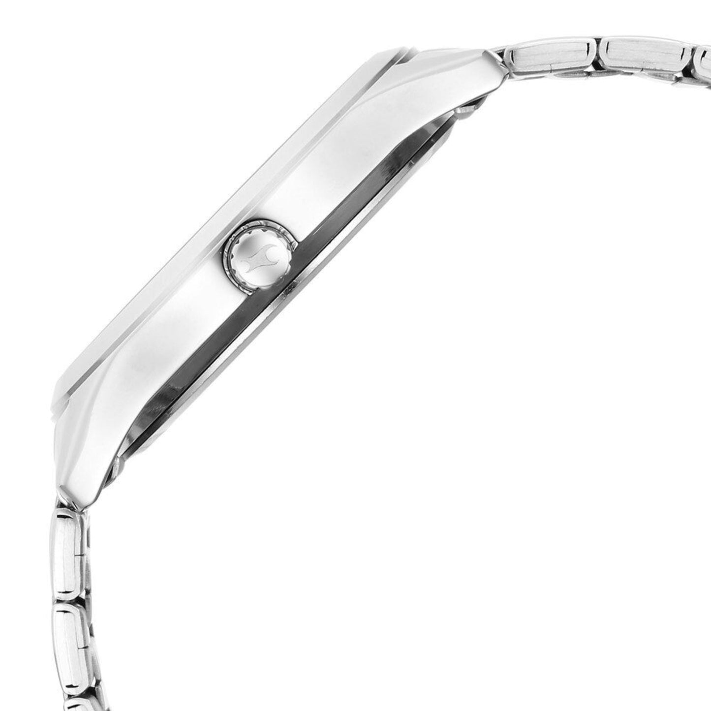 ساعة يد كاسيو كوارتز بعقارب ومينا فضي وسوار معدني فضي للرجال طراز Fastrack Stunners