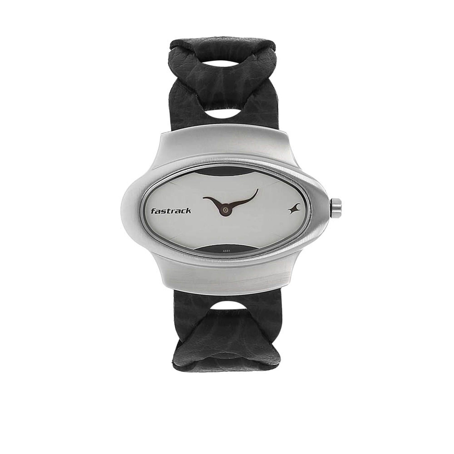 ساعة فاستراك نسائية بيضاء بعقارب طراز NK6004SL01