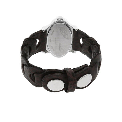 ساعة فاستراك نسائية بيضاء بعقارب طراز NK6004SL01