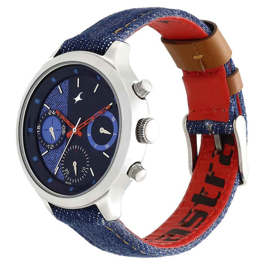 Blue Dial Blue Denim Strap Watch 6179SL02