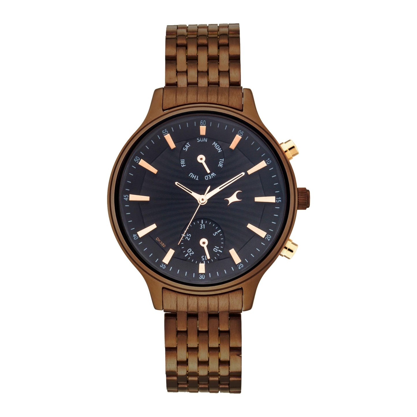 Fastrack  - Ruffles Black Dial Stainless Steel Strap Watch