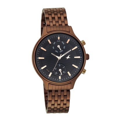 Fastrack  - Ruffles Black Dial Stainless Steel Strap Watch