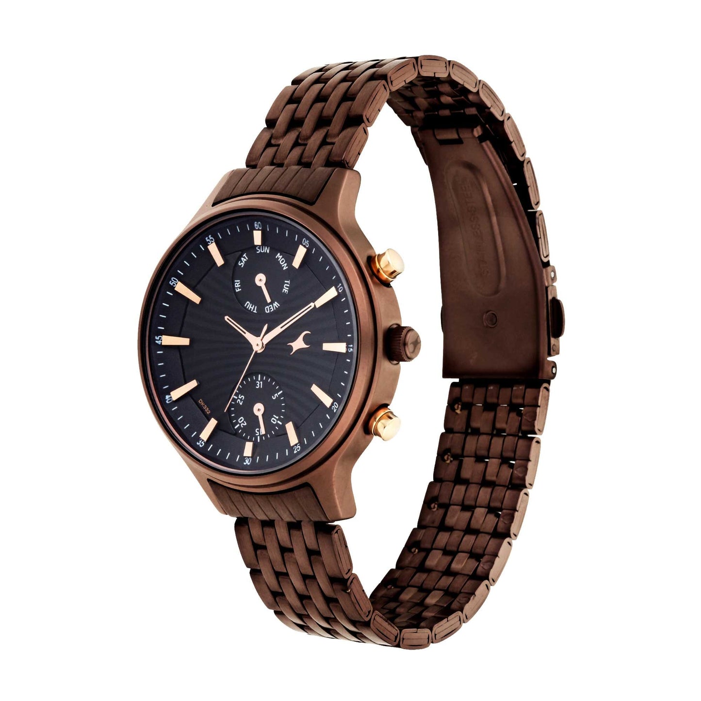 Fastrack  - Ruffles Black Dial Stainless Steel Strap Watch