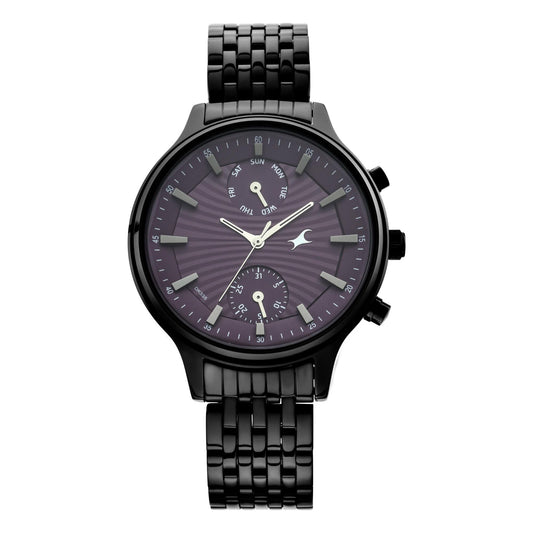 Fastrack  - Ruffles Purple Dial Stainless Steel Strap Watch