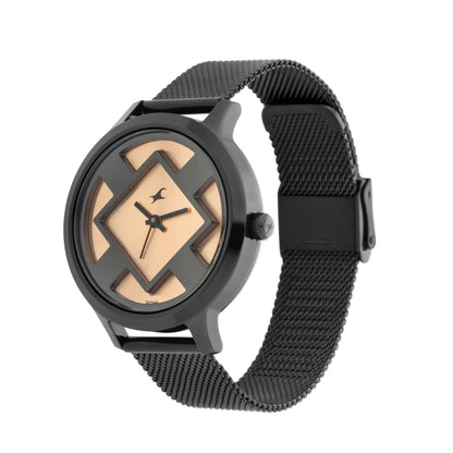 Fastrack x Ananya Panday-ساعة يد أنالوج نسائية بمينا أزرق-NN6210NM01/NP6210NM01