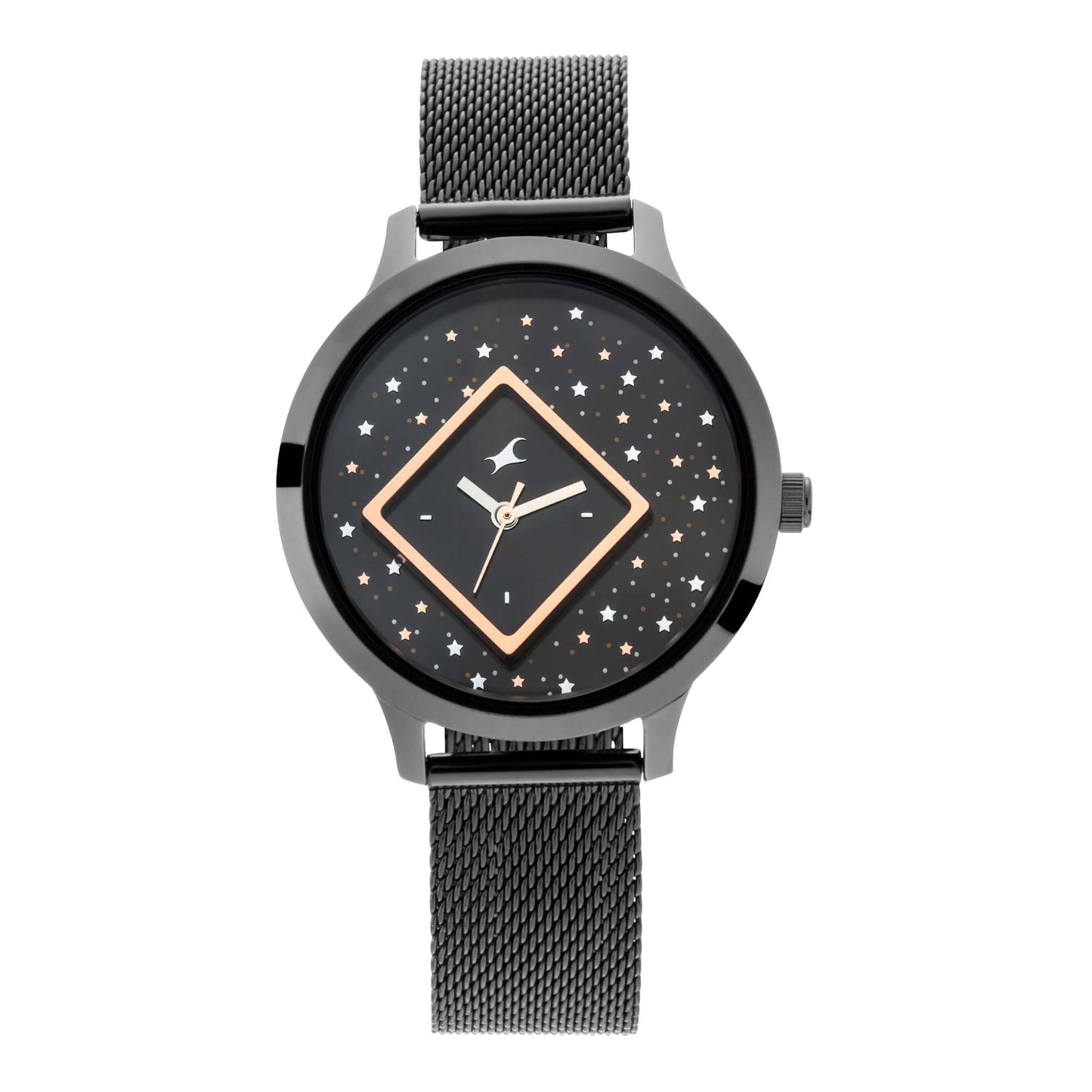 Fastrack x Ananya Panday-Fit Out ساعة نسائية يد أنالوج بمينا أزرق-NN6210NM03/NR6210NM03، أسود، ساعة أنالوج