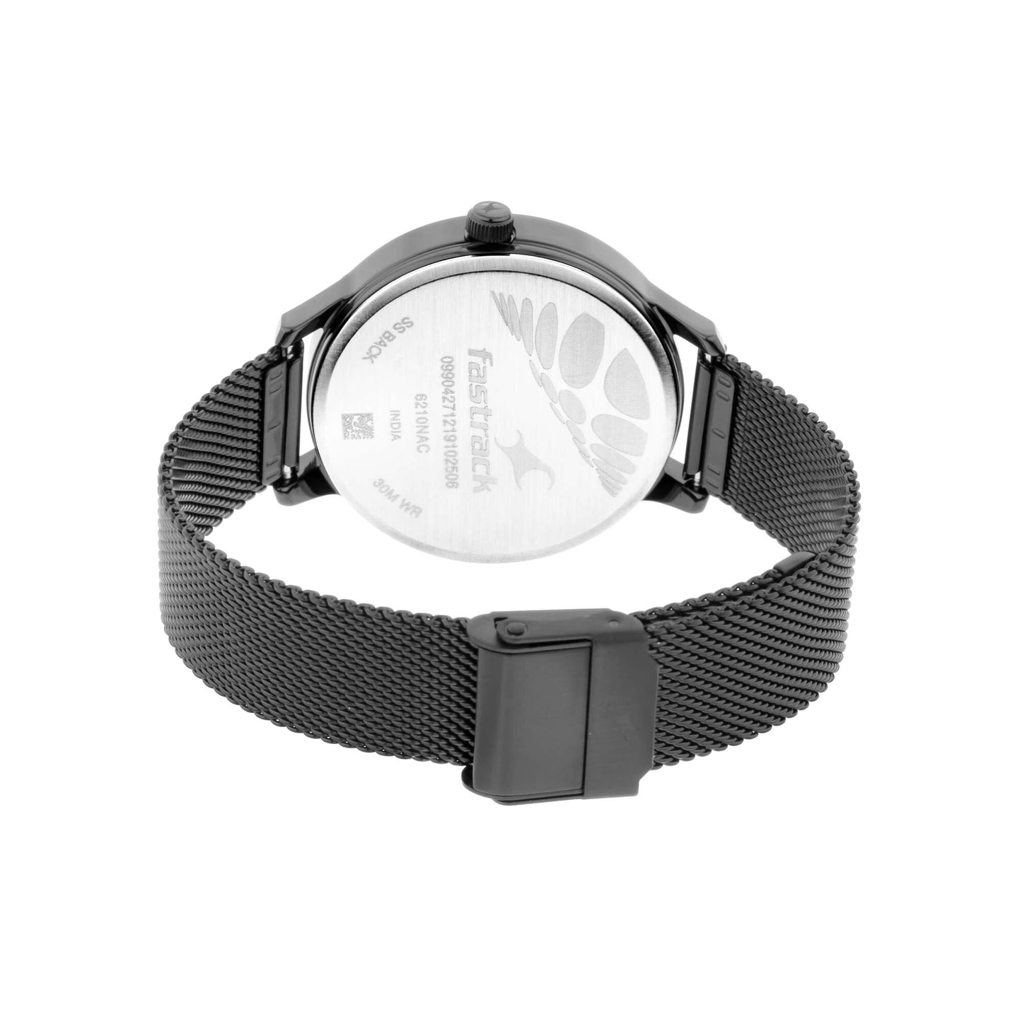 Fastrack x Ananya Panday-Fit Out ساعة نسائية يد أنالوج بمينا أزرق-NN6210NM03/NR6210NM03، أسود، ساعة أنالوج