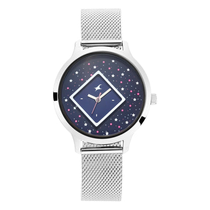 Eccentrics Watch -  Blue dial with stars and Mesh Metal Strap 6210SM02
