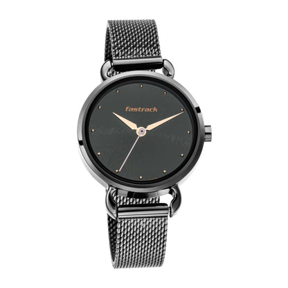Fastrack  Animal Print Watch with Black Dial