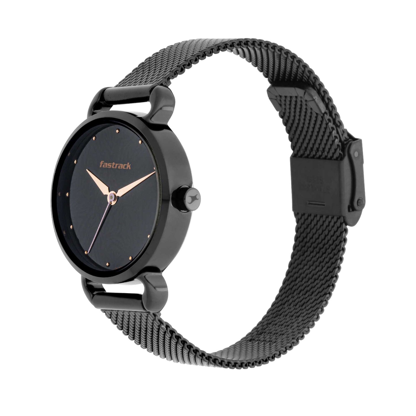 Fastrack  Animal Print Watch with Black Dial