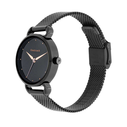 Fastrack  Animal Print Watch with Black Dial