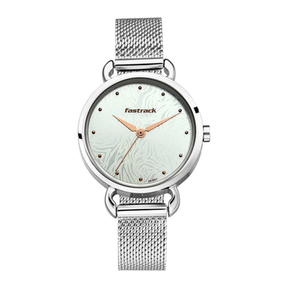 Fastrack  Animal Print Watch with Silver Dial