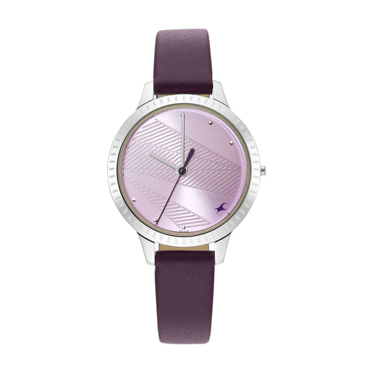 ساعة يد نسائية Fastrack Stunners 3.0 بعقارب ومينا بنفسجي-6267SL01، بنفسجي فاتح، سوار