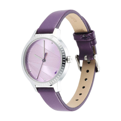 ساعة يد نسائية Fastrack Stunners 3.0 بعقارب ومينا بنفسجي-6267SL01، بنفسجي فاتح، سوار