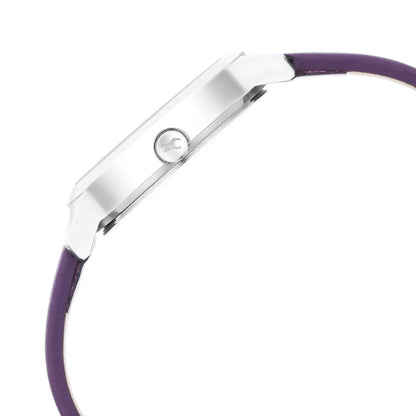 ساعة يد نسائية Fastrack Stunners 3.0 بعقارب ومينا بنفسجي-6267SL01، بنفسجي فاتح، سوار