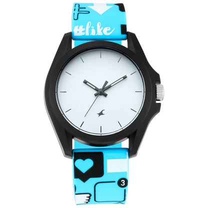 Hashtag - White Dial Silicone Strap Watch