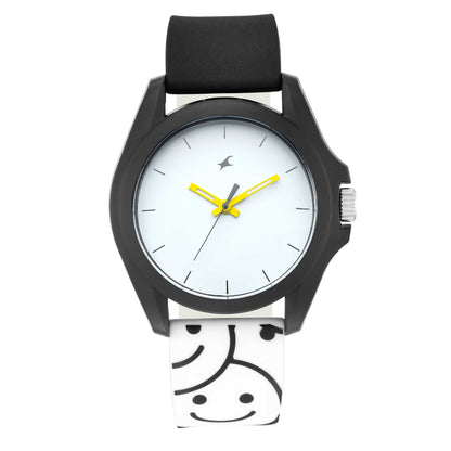 Hashtag - White Dial Silicone Strap Watch