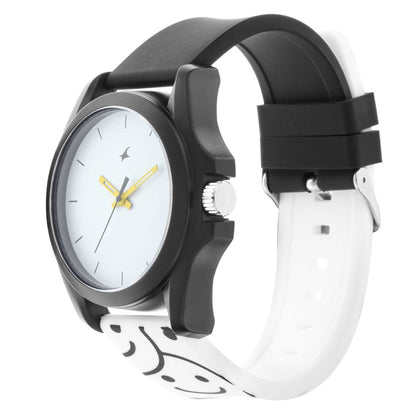 Hashtag - White Dial Silicone Strap Watch