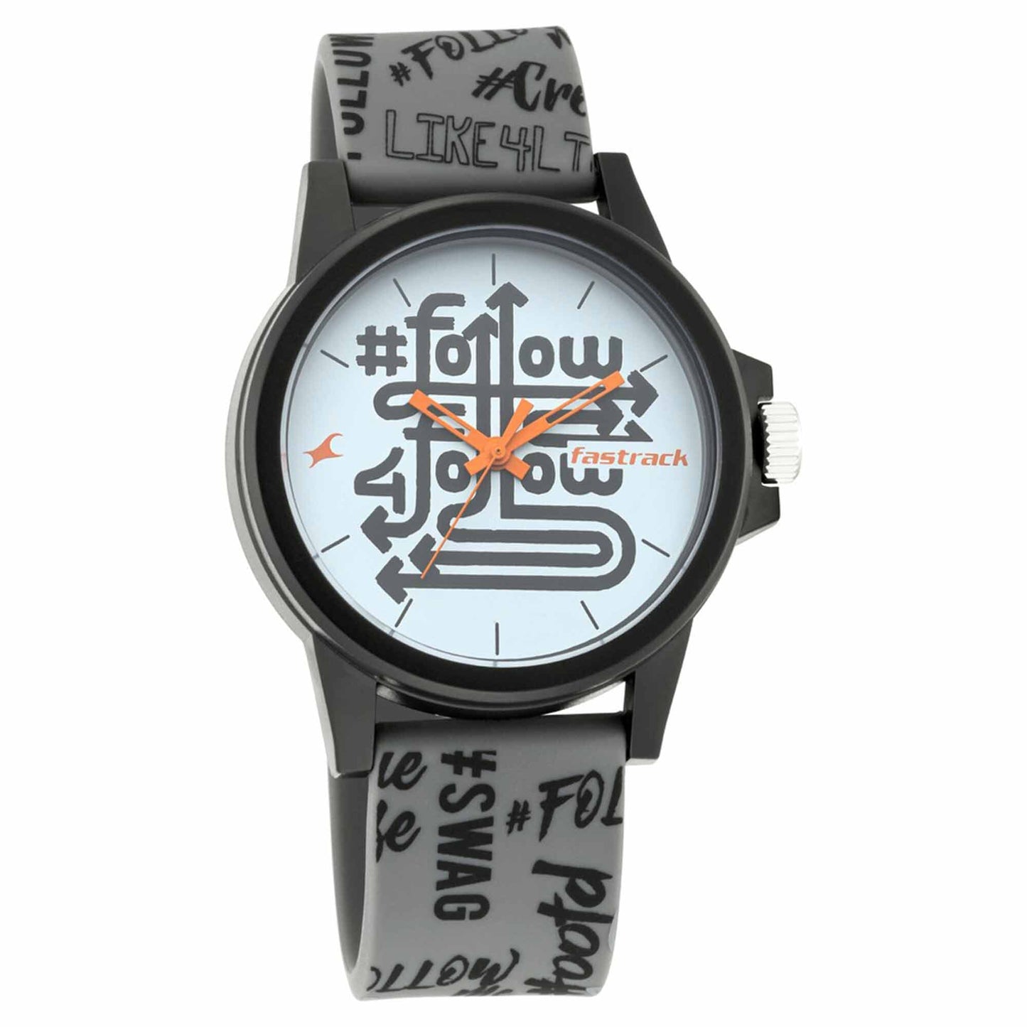 Hashtag - White Dial Silicone Strap Watch