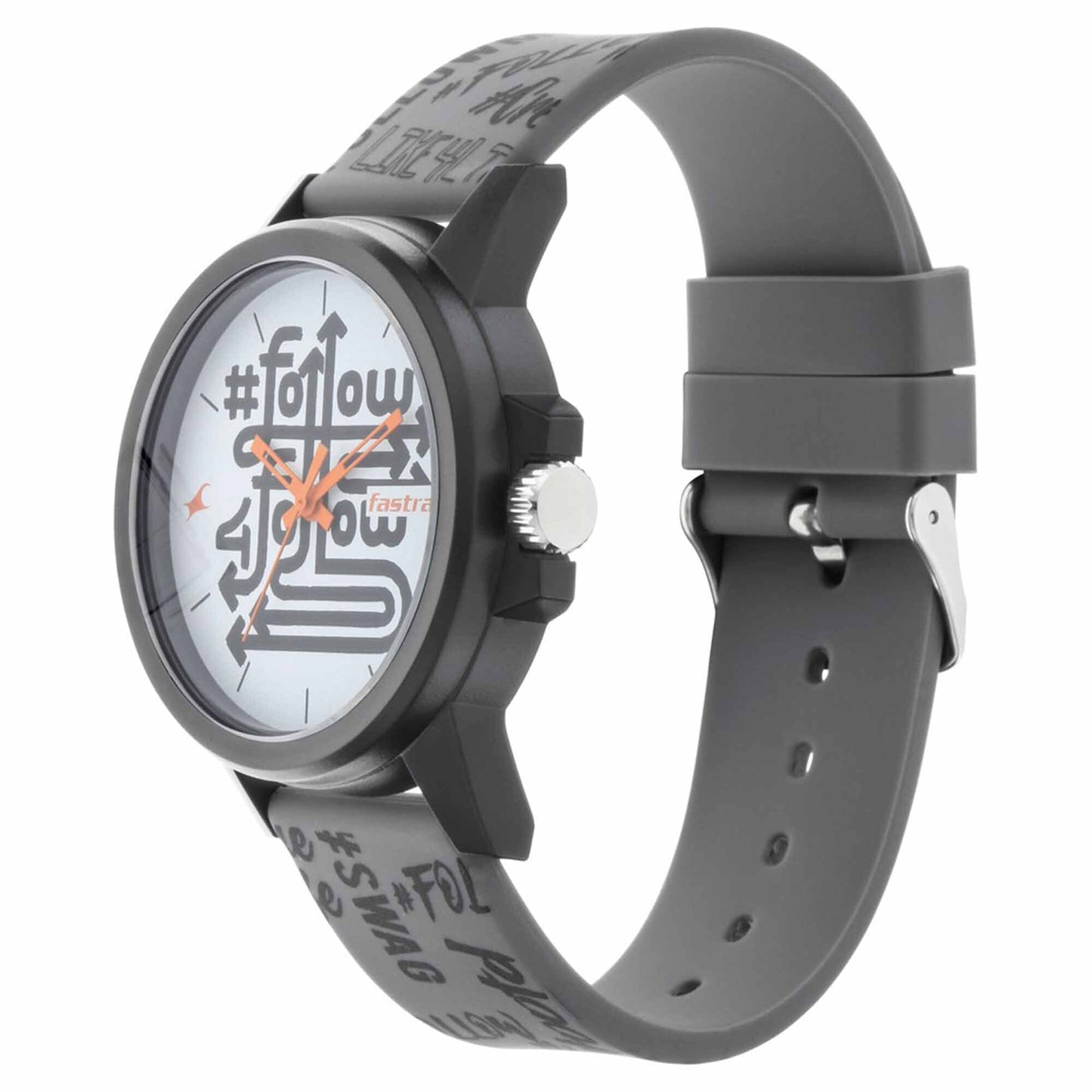 Hashtag - White Dial Silicone Strap Watch