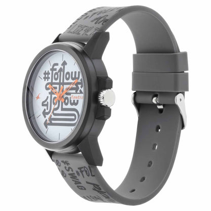 Hashtag - White Dial Silicone Strap Watch