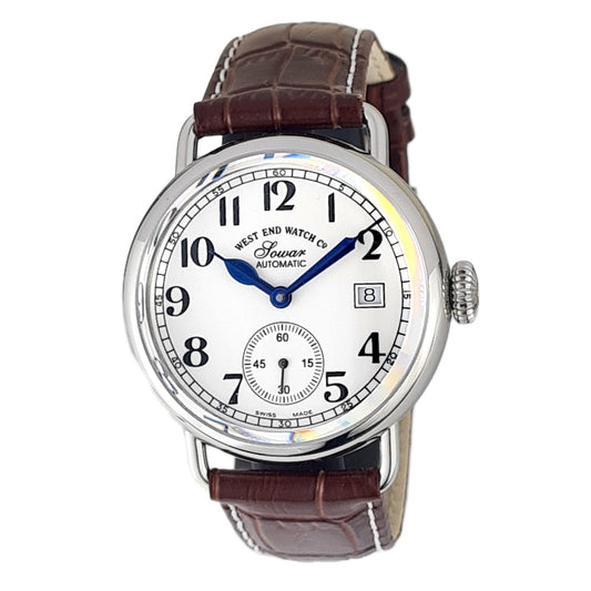 West End Watch Co Sowar حركة أوتوماتيكية مع ثواني صغيرة 6832_10_3244BL_BR