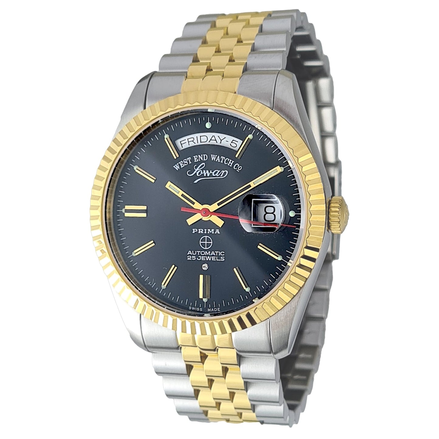 West End Watch Co Black Dial Stainless Steel Watch For Men 6868_20_2707R 41 mm