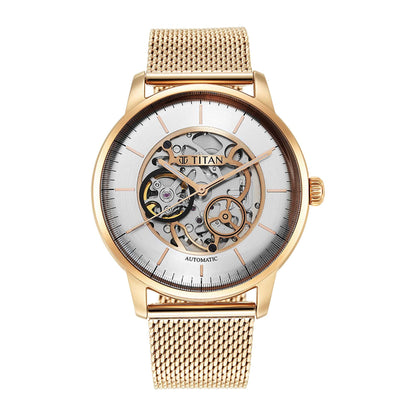 Mechanical Silver Dial Watch for Men