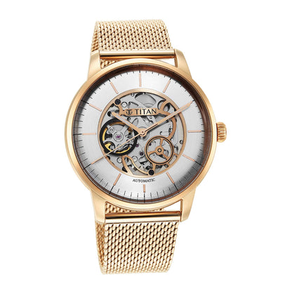 Mechanical Silver Dial Watch for Men