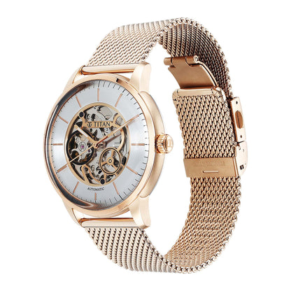 Mechanical Silver Dial Watch for Men