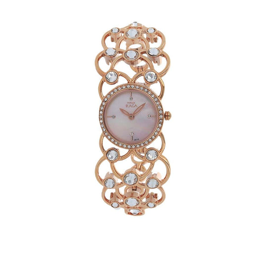 Titan Raga Mother of Pearl Dial Analog Watch for Women 95006WM02