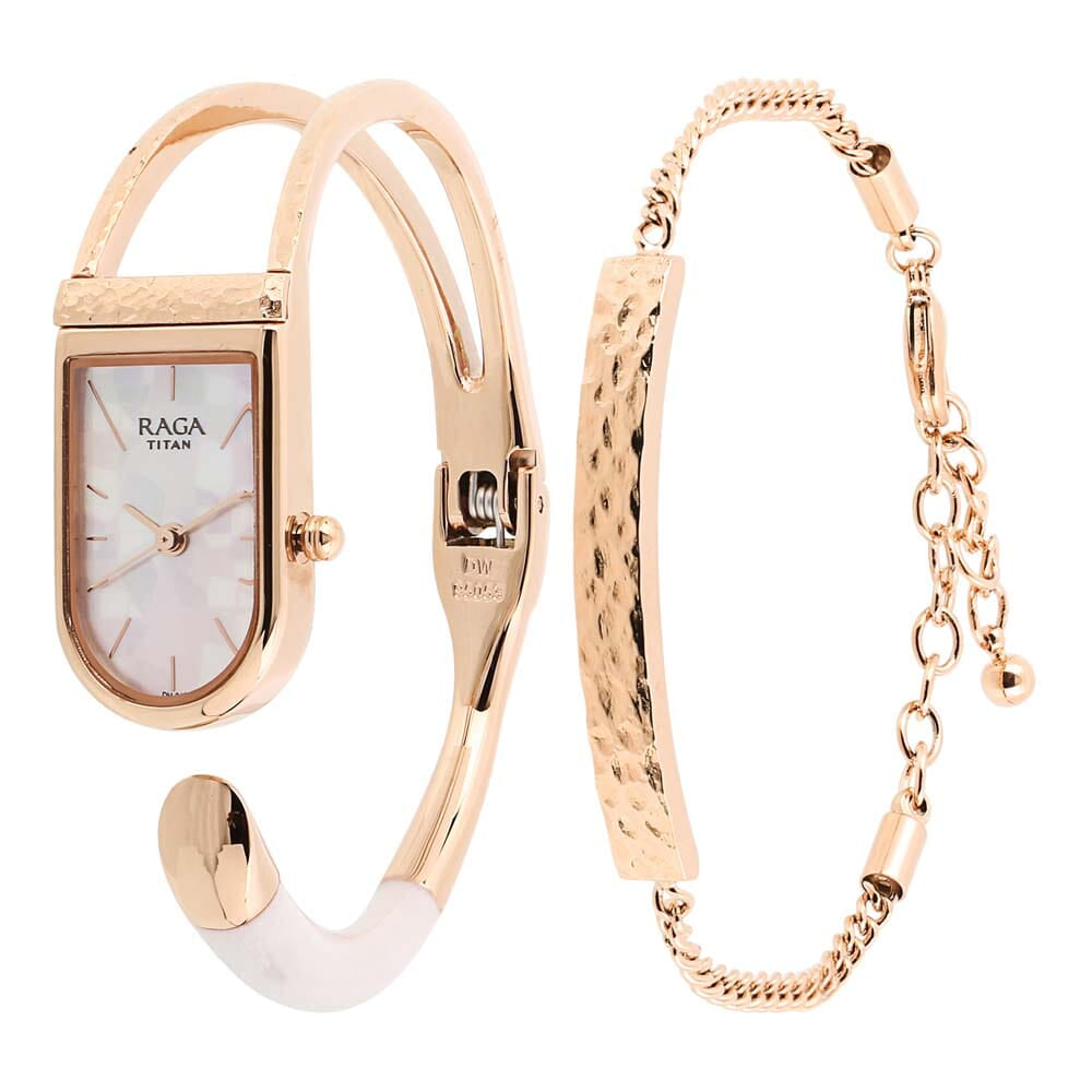 Titan Raga Espana Brillo by Titan Mother of Pearl Dial Analog Watch for Women 95053WM01