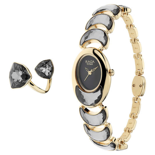 Titan Raga Cocktail Black Dial Women's Watch 95107YM01