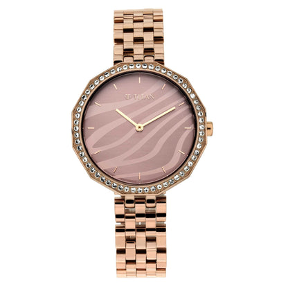 Titan Animalia Multicoloured Dial Quartz Analog Stainless Steel Strap Watch for Women 95132QM01