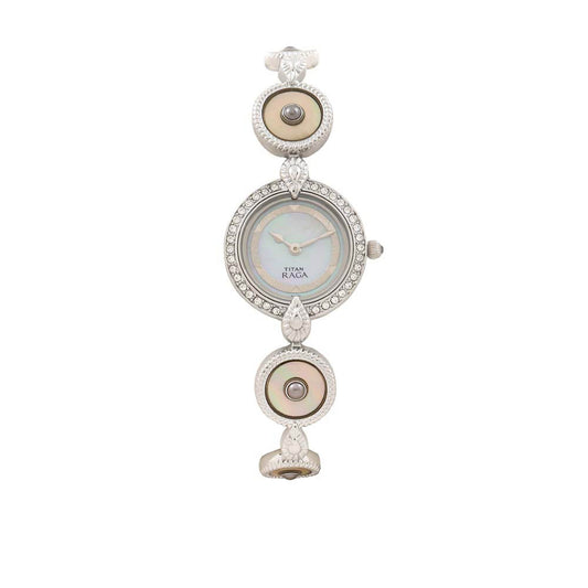 Titan Mother Of Pearl Dial Stainless Steel Strap Watch 9903SM01