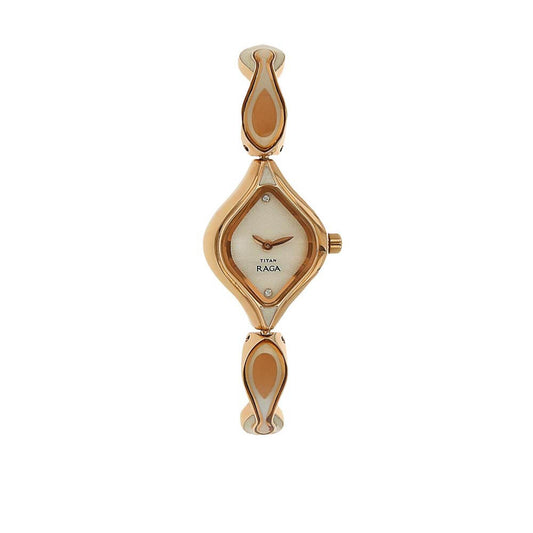 Titan White Dial Analog Watch for Women 9904WM01