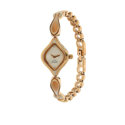 Titan White Dial Analog Watch for Women 9904WM01