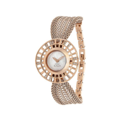 Titan Raga World Cities Mother Of Pearl Dial Analog Watch for Women 9931WM01
