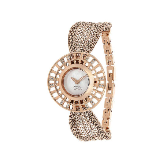 Titan Raga World Cities Mother Of Pearl Dial Analog Watch for Women 9931WM01