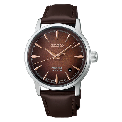 Seiko Presage Brown Dial with Brown Cow Leather  Cocktail Time HCB003J1