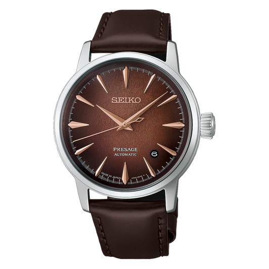 Seiko Presage Brown Dial with Brown Cow Leather  Cocktail Time HCB003J1