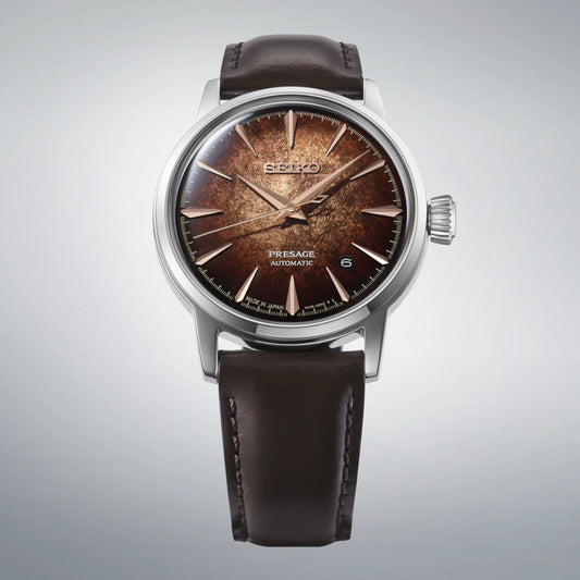 Seiko Presage Brown Dial with Brown Cow Leather  Cocktail Time HCB003J1