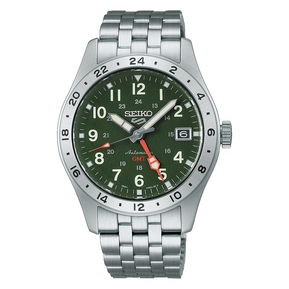 Seiko 5 Sports Green Dial Stainless-Steel Automatic  Men's Watch HDB001K1